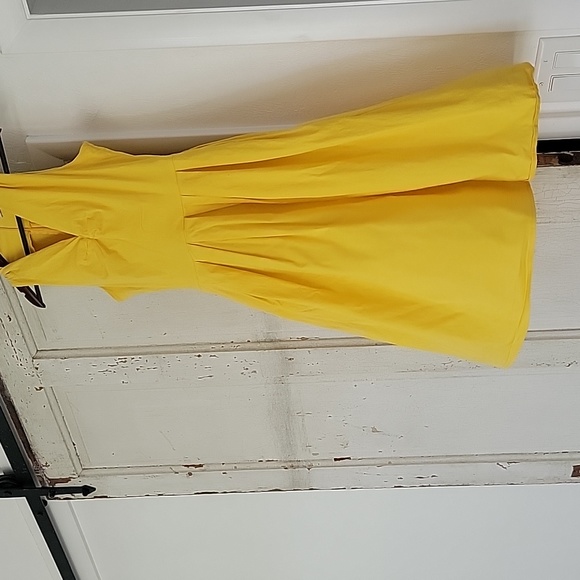 Belle Paque Lemon Yellow Dress - L - Picture 3 of 8